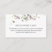 Bij- en lavendel aangepaste envelopkaart informatiekaartje (Voorkant)