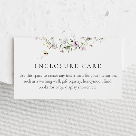 Bij- en lavendel aangepaste kaart voor in de envel