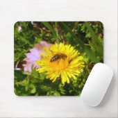 Bij en paardenbloem muismat (Met muis)