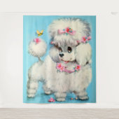 bij en poedel pup wandkleed (Voorkant)