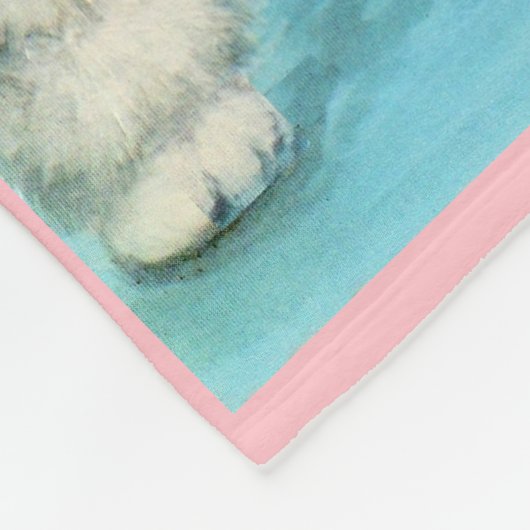 bij- en poezelpuppy fleece deken (Hoek)