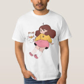 bij en puppycat cardamon Happy T-shirt (Voorkant)