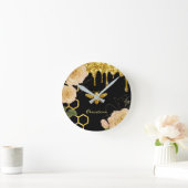 bij en rozen ronde klok (Huis)