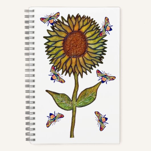 Bij en Zonnebloem Notitieboek (Voorkant)