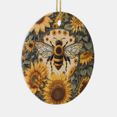  bij en zonnebloemen keramisch ornament (Rechts)