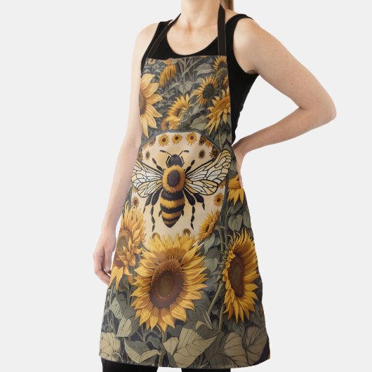  bij en zonnebloemen schort (Insitu)