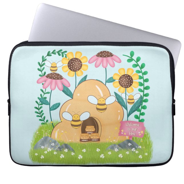 Bij Familie Laptop Sleeve (Voorkant)