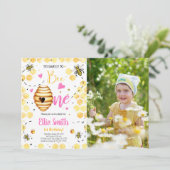 Bij Foto Uitnodiging (Staand voorkant)