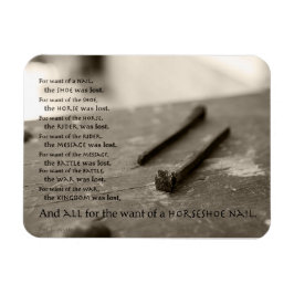 Bij gebrek aan een spijker... Gezegde Magneet 3" d