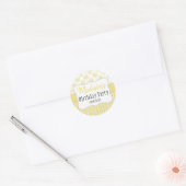 Bij Geel en Grijs Geometrisch Ronde Sticker (Envelop)