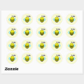 Bij Gelukkig 1 Ronde Sticker (Vel)