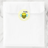 Bij Gelukkig 1 Ronde Sticker (Tas)