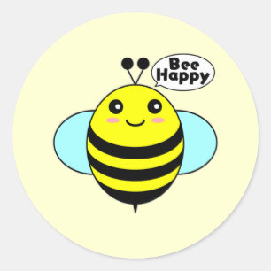 Bij Gelukkig 1 Ronde Sticker