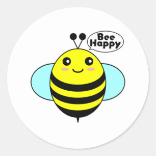 Bij Gelukkig 3 Ronde Sticker