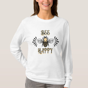 Bij Gelukkig Vintage Kleuren Honingbij T-shirt
