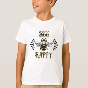 Bij Gelukkig Vintage Kleuren Honingbij T-shirt