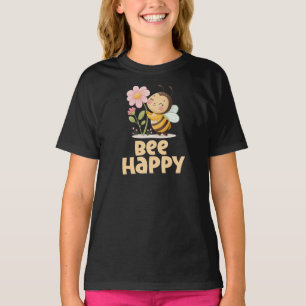 Bij Gelukkige Kinderen, Mooie Bij en Bloem T-shirt