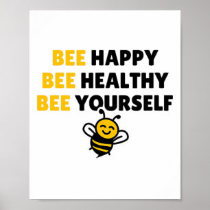 Bij gezond, Bij gelukkig, Bij jezelf - Yoga Bij Poster