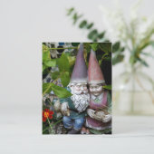 Bij Gnome in de tuin Briefkaart (Staand voorkant)