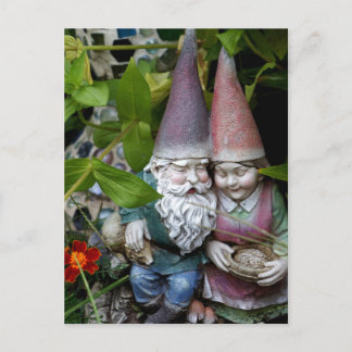 Bij Gnome in de tuin Briefkaart