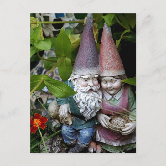 Bij Gnome in de tuin Briefkaart (Voorkant)