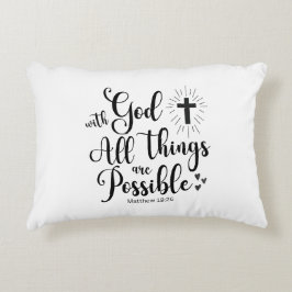Bij God is alles mogelijk (Matteüs 19:26) Accent Kussen