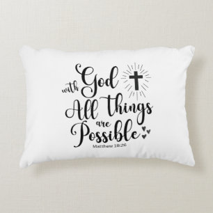Bij God is alles mogelijk (Matteüs 19:26) Accent Kussen