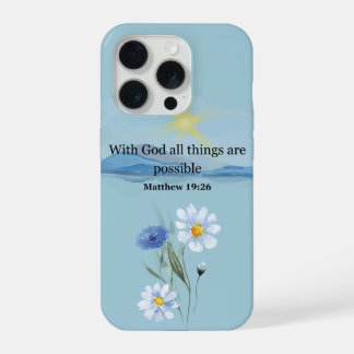 Bij God is alles mogelijk – Matteüs 19:26 C iPhone 15 Pro Case