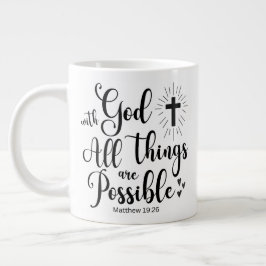 Bij God is alles mogelijk (Matteüs 19:26) Grote Koffiekop