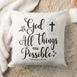 Bij God is alles mogelijk (Matteüs 19:26) Kussen