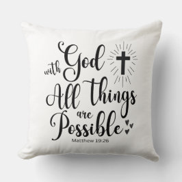 Bij God is alles mogelijk (Matteüs 19:26) Kussen