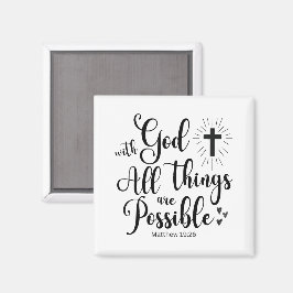 Bij God is alles mogelijk (Matteüs 19:26) Magneet