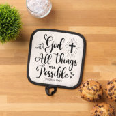 Bij God is alles mogelijk (Matteüs 19:26) Pannenlap (Top down)