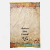 Bij God is alles mogelijk rustieke keukenhanddoek (Verticaal)