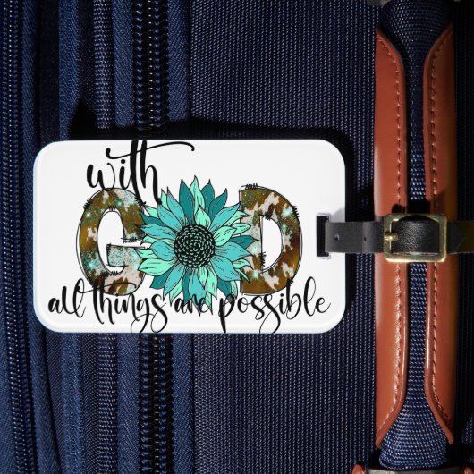 bij God zijn alle dingen mogelijk Bagagelabel (Voorkant Insitu 4)