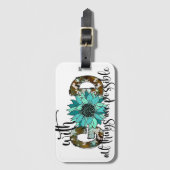 bij God zijn alle dingen mogelijk Bagagelabel (Voorkant (verticaal))