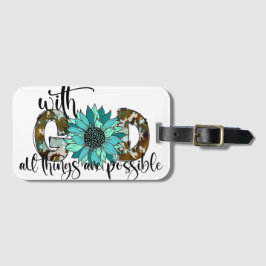 bij God zijn alle dingen mogelijk Bagagelabel