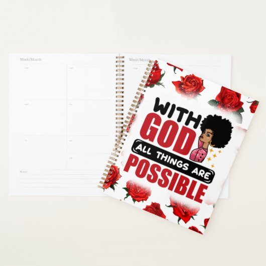 Bij God zijn alle dingen mogelijk melanine en zwar Planner (Display)