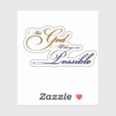 Bij God zijn alle dingen mogelijk Sticker (Vel)