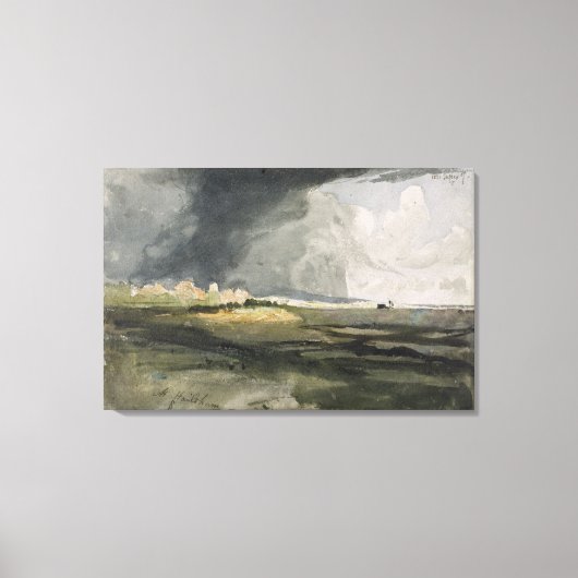 Bij Hailsham, Sussex: A Storm Approaching, 1821 (w Canvas Afdruk (Voorkant)