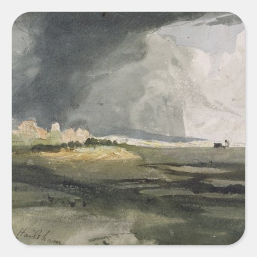 Bij Hailsham, Sussex: A Storm Approaching, 1821 (w Vierkante Sticker (Voorkant)