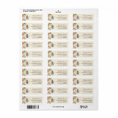 Bij handgetekende bloem handtekening etiket (Full Sheet)