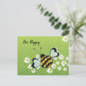 Bij Happy Ansichtkaart Briefkaart (Staand voorkant)