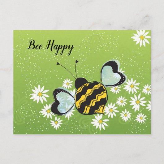 Bij Happy Ansichtkaart Briefkaart (Voorkant)