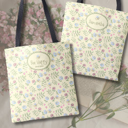 Bij happy Lees Meer Bloemige Boekliefhebber  Tote Bag