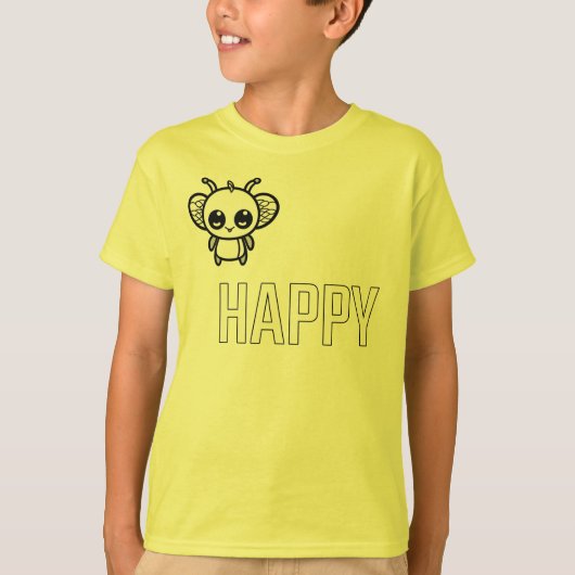 Bij happy :) t-shirt (Voorkant)