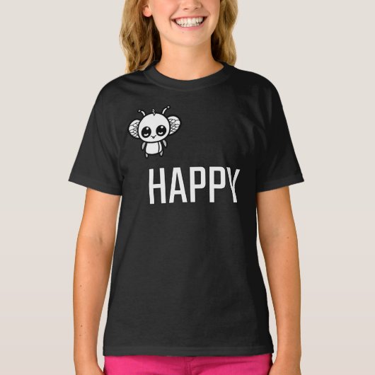 Bij happy :) t-shirt (Voorkant)