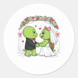 Bij het altaar ronde sticker