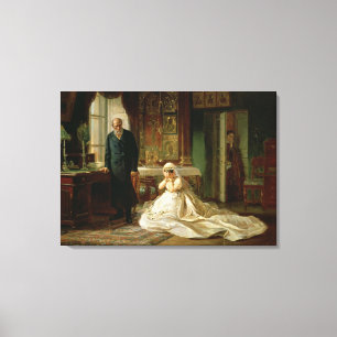 Bij het Altar, 1870 Canvas Afdruk