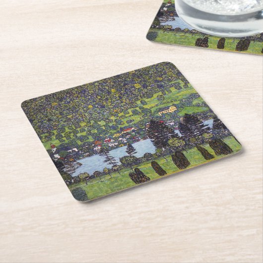 Bij het Attermeer, Gustav Klimt Kartonnen Onderzetters (Schuin)